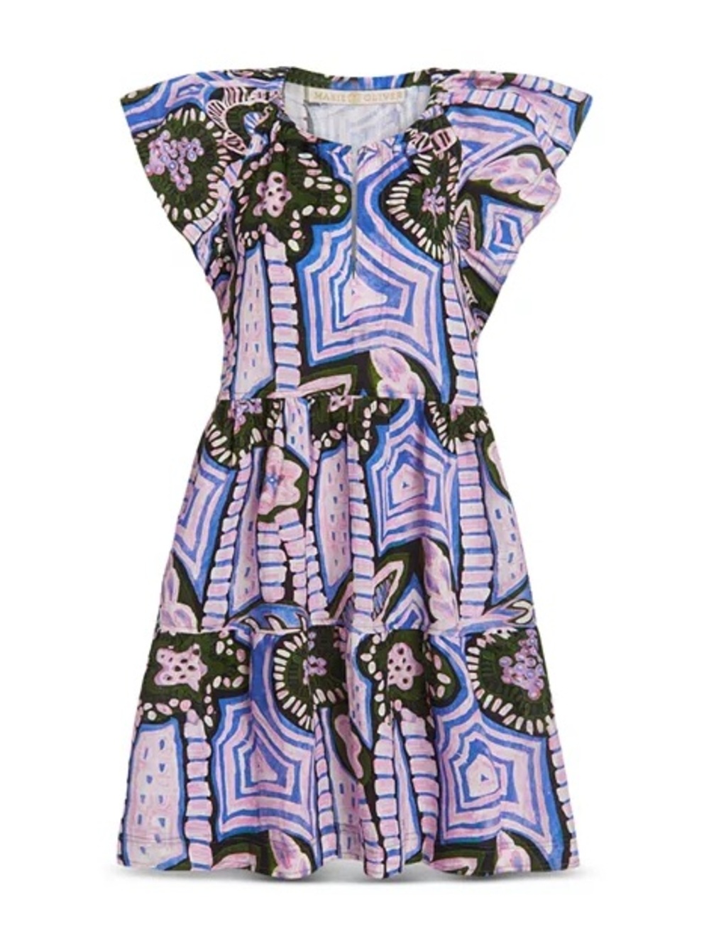 Marie Oliver - Kara Mixed Print Mini Dress - Size XS